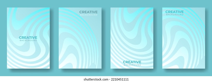 Modern Minimalist Cover Design With Abstract Wavy Line Pattern, Creative Curve Stripe Vector, Suitable For Business Background.