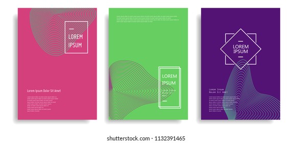 modern minimalist cover design with colorful lines element