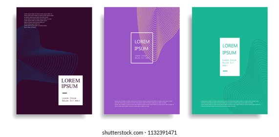 modern minimalist cover design with colorful lines element