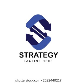 Modelo de design de logotipo de letra S minimalista e criativo moderno