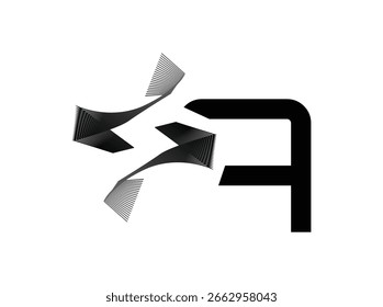 Um design moderno e minimalista logotipo criptomoeda com linhas geométricas limpas e um layout elegante, profissional. Perfeito para start-ups blockchain, trocas de criptografia, plataformas DeFi, um