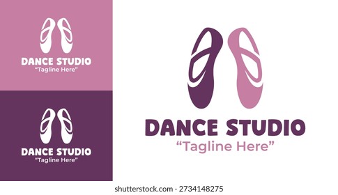 A modern minimalist dance studio logo suitable for artistic spaces, instructors, and creative communities.
