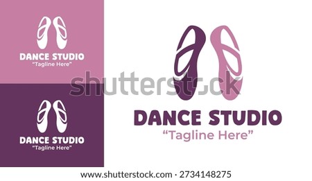 A modern minimalist dance studio logo suitable for artistic spaces, instructors, and creative communities.