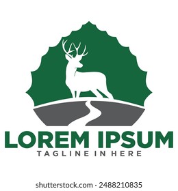 modern and minimalist deer logo icon