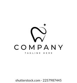 modern and minimalist dental with star logo design