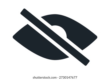 Um design moderno e minimalista com um ícone de olho estilizado, sugerindo sigilo ou privacidade.