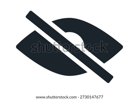 A modern, minimalist design featuring a stylized eye icon, suggesting secrecy or privacy.