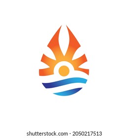 modern minimalist design fire vector logo