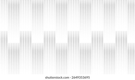 O design minimalista moderno apresenta linhas verticais cinza claro e branco, criando um ritmo visual semelhante a ondas.