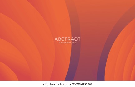 A modern and minimalist design with a vibrant orange and purple gradient, featuring curved shapes.
