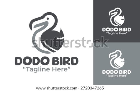 A modern minimalist dodo bird logo crafted for premium brands with a memorable and rare identity.