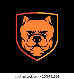 Modern, Minimalist Dog Badge Security, Technology And Digital Logo Illustration