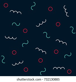 Modern minimalist doodle seamless vector pattern
