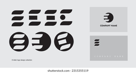 Modern minimalist E letter symbol logo vector design