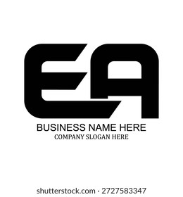 Modern minimalist EA logo design for businesses and startups, unique EA branding, creative EA identity, professional EA icon, flat and vector logo inspiration for strong brand presence