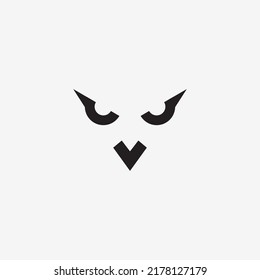 modern minimalist eagle face silhouette logo.