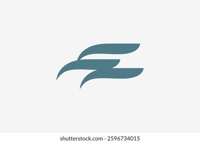 Modern minimalist eagle head abstract logo