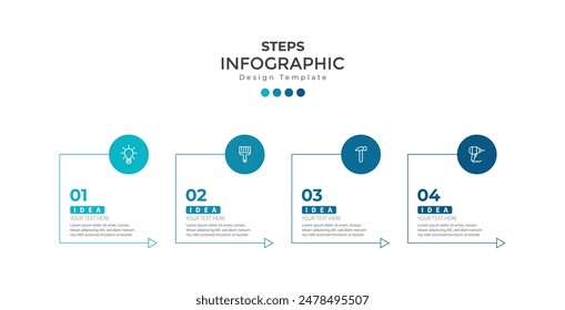 Modern minimalist elegant clean circular steps editable infographic design template vector 