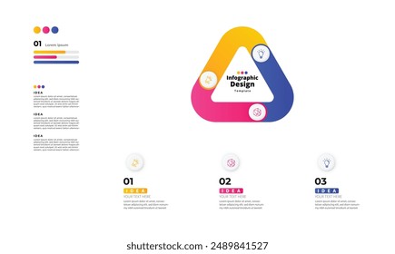 Moderno minimalista elegante limpio circular pasos editable infografía diseño Vector de Plantilla 