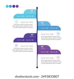 Modern minimalist elegant clean circular steps editable infographic design template vector 