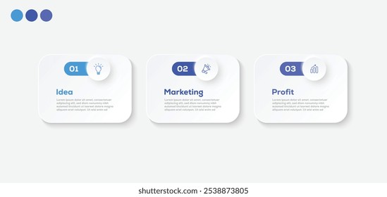 Moderno minimalista elegante limpio circular pasos editable infografía diseño Plantilla Vector