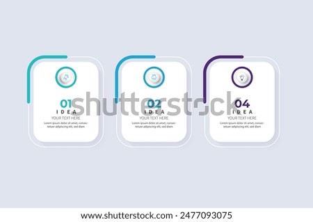 Modern minimalist elegant clean circular steps editable infographic design template vector 