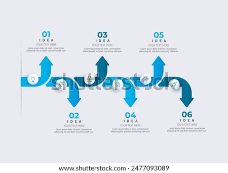 Modern minimalist elegant clean circular steps editable infographic design template vector 