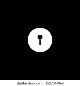 modern minimalist elegant white circle i logo letter simple design isolated on black background