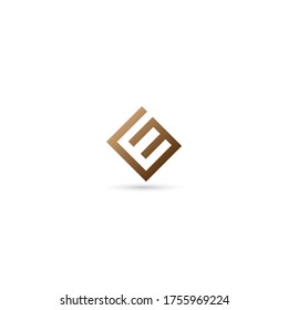 Modern minimalist EM or M E monogram letter logo design template