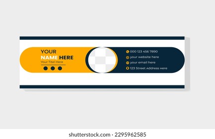 Modern and minimalist email signature. Creative business email signature template. Email signature template or email footer.