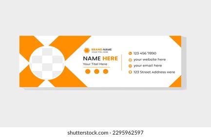 Modern and minimalist email signature. Creative business email signature template. Email signature template or email footer.