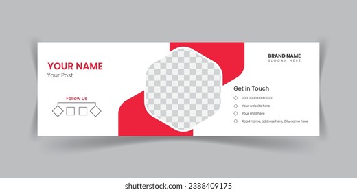 Modern minimalist email signature design template.