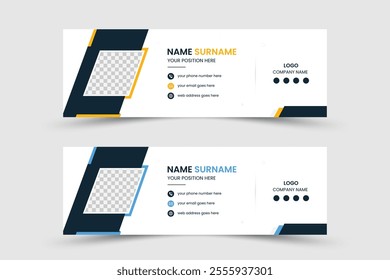 Modern minimalist email signature design template