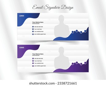  Modern and minimalist email signature or email footer template.