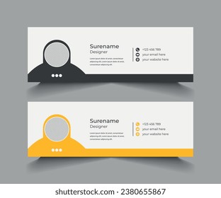 Modern and minimalist email signature or email footer template