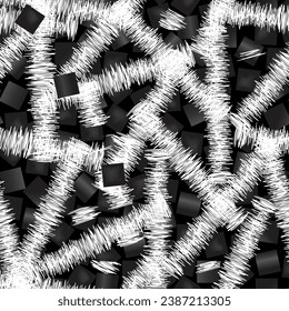 Moderno patrón minimalista interminable. Resumen de textura de impresión a la moda con formas geométricas. Plantilla vectorial elegante artística para un diseño de fondo sin fisuras.