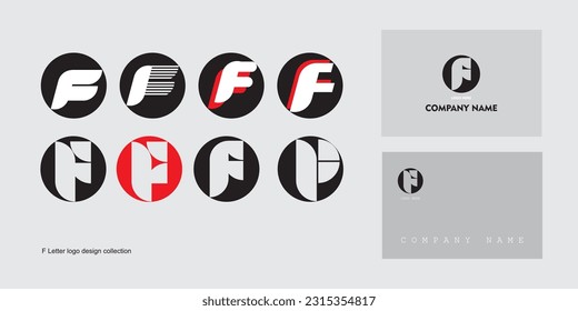 Modern minimalist F letter symbol logo vector design