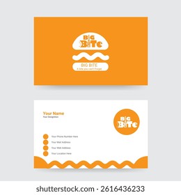 Modern Minimalist Fast Food Business Card