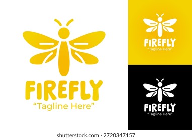 Um logotipo de vaga-lume minimalista moderno criado para marcas premium com um caráter suave e luminoso.