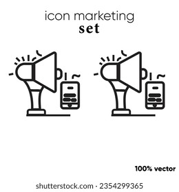 diseño moderno minimalista plano vectorial icono marketing ilustración de negocios símbolo de firma aislado línea delgada para web sobre fondo blanco.set.eps.10