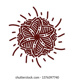 Modern Minimalist Flower Illusrtation, Logo, icon,Isolated Vector