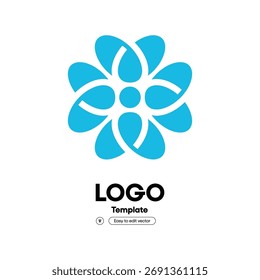 Forma de flor minimalista moderna Plantilla de diseño de logotipo de negocios Abstractas creativos
