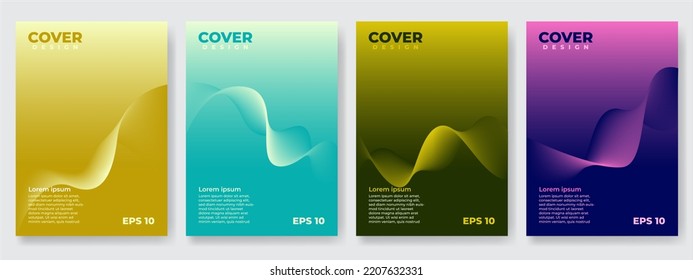Modern minimalist fluid vector cover designs blend Poster templates