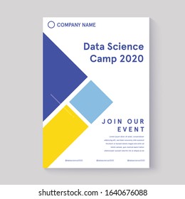 Modern & minimalist flyer design for data science camp 2020.