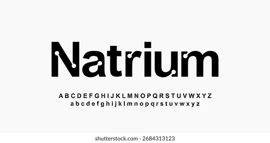 Modern Minimalist Font. Editable vector alphabet a-z. Sans Serif lettering. Perfect for any graphic design project. Rounded typography. Font for Movie, Business, technology, and any other needs	