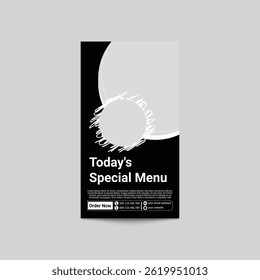 Modern Minimalist Food Menu Template For Social Media And Restaurant Promotions
