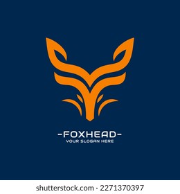 modern minimalist fox head logo