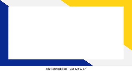 Vector de fondo de marco minimalista moderno - Diseño de Anuncio Abstractas amarillo azul