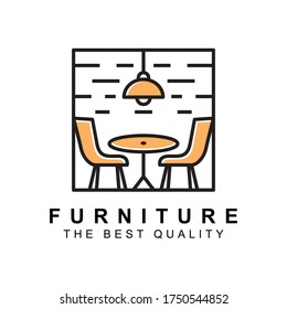 modern minimalist furniture interior business company logo