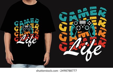 modern minimalist gaming retro vintage t shirt design collection 